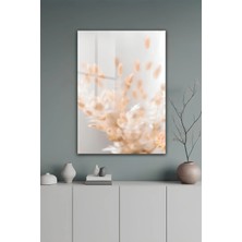 KutuTR Modern Soft Tavşan Kuyruğu Otu Tasarımlı Temperli Cam Tablo 2d Uv Baskı - YCT405