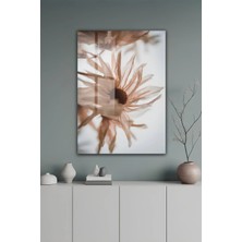 KutuTR Modern Kurutulmuş Papatya Tasarımlı Temperli Cam Tablo 2d Uv Baskı - YCT403
