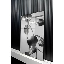 KutuTR Minimalist ve Lüks Detaylı Botanik Temalı Temperli Cam Tablo 50X70 cm 2d Uv Baskı - YCT270
