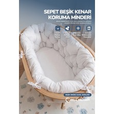 Yasetex Tasarım Pamuk Kumaş Sepet Beşik Kenar Koruma Minderi