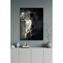 KutuTR Modern Soyut Zeminli Allah Yazılı Temperli Cam Tablo 50X70 cm 2d Uv Baskı - YCT101