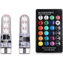 MEGAHAWK Uzaktan Kumandalı 18 LED T10 Renk Değiştiren Park Ampulu