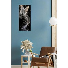 KutuTR Işıltılı Kelebek Temalı Temperli Cam Dik Tablo 30X60 cm Ebadında Uv Baskı - DCT086