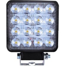 MEGAHAWK Off Road Kare LED Çalışma Lambası 16 Ledli 12-24V / 48W Uyumlu