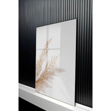 KutuTR Bohem Tarzı Naturel Pampas Otu Tasarımlı Temperli Cam Tablo 50X70 cm 2d Uv Baskı - YCT274