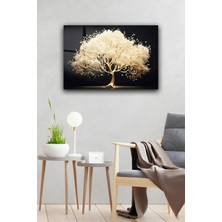 KutuTR Hayat Ağacı Temalı Temperli Cam Tablo 50X70 cm 2d Uv Baskı - YCT001