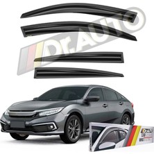 MEGAHAWK Honda Civic Fc5 2016-2022 Arası Cam Rüzgarlığı 4lü