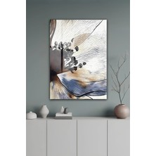 KutuTR Soyut Manzara ve Ağaç Silüeti Desenli Modern Temperli Cam Tablo 2d Uv Baskı - YCT628