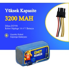 Ümit Maker Dibea DT550 Robot Süpürge 2600 Mah Batarya