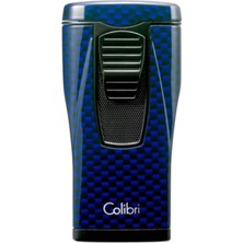 Colibri Monaco  Carbon Fiber Blue Üç Torch Puro Çakmağı