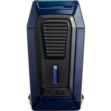 Colibri Quantum Navy Blue Üç Torch V-Cut Kesicili Puro Çakmağı