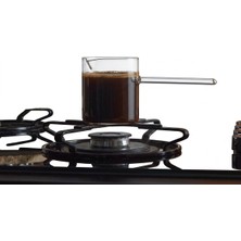 Voloyas Şık ve Dayanıklı 400 ml Borosilikat Üfleme Cam Cezve - Sütlük