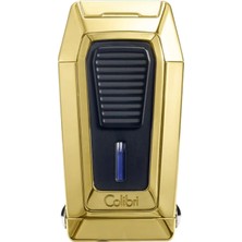 Colibri Quantum Gold Üç Torch V-Cut Kesicili Puro Çakmağı