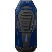 Colibri Boss Navy Blue Üç Torch Makaslı Puro Çakmağı