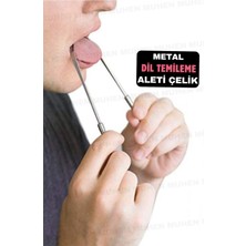 Yenilig Dil Yüzeyini Nazikçe Temizleyen, Paslanmaz Çelik Metalden Üretilmiş Dayanıklı Dil Temizleyici
