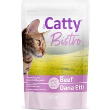 Catty Bistro Sos Içinde Dana Etli Kısırlşatırılmış Yetişkin Kedi Konservesi 85 gr