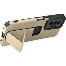 Redmi Note 10 Pro Kılıf Mega Standlı Silikon - Gold