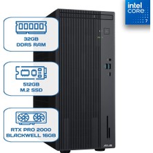 Asus Expertcenter P500MV-C724016512B0D Core 7 240H 32 GB Ddr5 512 GB M.2 SSD Rtx Pro 2000 Blackwell 16GB W11P Desktop