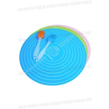 Yenilig Silikon Hamur Açma Matı Kaydırmaz 50X40 cm | Gıda Uyumlu Büyük Boy Şeker Hamuru ve Hamur Işi Altlığı Çok Renkli