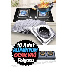 Yenilig Mutfakta Temizliği Kolaylaştıran 10 Adet Folyo Ocak Koruyucusu – Yağ ve Kir Lekelerine Son!