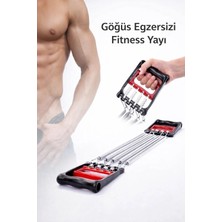 Yenilig Göğüs Egzersizi Fitness Yayı 5 Yaylı Göğüs Geliştirici Direnç Aleti | Kol Omuz Göğüs Kas Çok Renkli