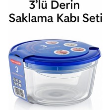 Yenilig 3'lü Derin Saklama Kabı Seti - Sızdırmaz, Bpa Free ve Yer Tasarruflu Mutfak Kabı Çok Renkli