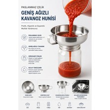 Yenilig Paslanmaz Çelik Geniş Ağızlı Kavanoz Hunisi – Sos Reçel Turşu Aktarma Hunisi Mutfak Yardımcı Aparatı Çok Renkli
