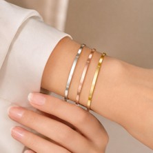 Modasilvers 925 Ayar Gümüş Ince Kibrit Çöpü Ajda Bilezik