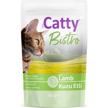 Catty Bistro Jöle Içinde Et Parçacıklı Kuzu Etli Yetişkin Kedi Konservesi 85 gr