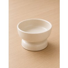 Beige & Stone Seramik Ayaklı 13 cm Yükseltilmiş Kedi Maması ve Su Kabı Evcil Hayvan Beslenme Kabı