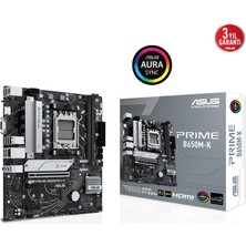 Asus Prıme B650M-K Ddr5 6400MHZ 1xvga 1xhdmı 2xm.2 USB 3.2 Matx Am5 (Amd Am5 9000/8000/7000 Serileri Ile Uyumlu)