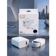 Erdineks 67W Turbo Hızlı Şarj Aleti Seti - Quick Charge 3.0 Adaptör ve Type-C Kablosu Akım Korumalı Yeni Nesil