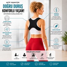 TUMKE Kamburluk Önleyici Omuz Sırt Dik Duruş Korsesi Ortopedik Duruş Düzeltici Kadın Erkek Kifoz Skolyoz