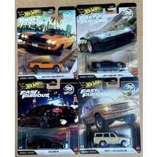 Hot Wheels Premium Fast & Furious 4'lü Set Bmw M5 Honda Nsx Toyota Land Cruiser FJ60 Dodge Challenger