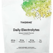 Thorne, Günlük Elektrolitler, Mango Limonatası, 30 Çubuk Paket, Her Biri 0,15 Oz (4,37 G)