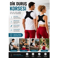 Baffhome Dik Duruş Korsesi Ortopedik Siyah Neopren Destekleyici Ayarlanabilir Özellikli Unisex