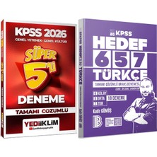 Yediiklim Yayınları Hedef 657 Türkçe 18 Deneme - 2026 Kpss Çözümlü Süper 5li Deneme