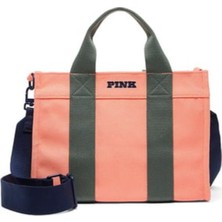 Pink Pınk Mini Çapraz Askılı Kanvas Tote Çanta