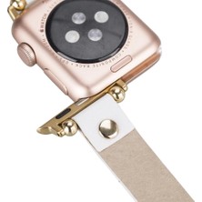 Eco Lounge Apple Watch Uyumlu Deri Kordon 38-40-41MM Frg F3 Beyaz