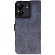 AKM Newface Xiaomi Redmi 13C Kılıf Trend S Plus Kapaklı Kılıf - Lacivert