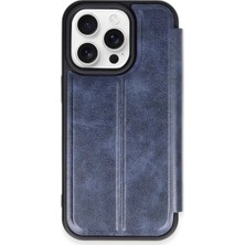 AKM Newface Apple iPhone 14 Pro Kılıf Flip Cover - Lacivert