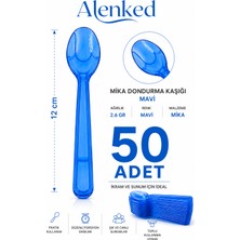 Alenked Mika Dondurma Kaşığı Mavi 2.6 gr 50 Adet