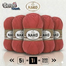 Nako Calico- 12396 Itır Çiçeği- 5'li Paket - 100GR/240M - El Örgü Ipi - Amigurimi-Hırka- Kazak- Şal-Bebek Ipi