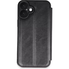AKM Newface Apple iPhone 16 Kılıf Flip Cover - Siyah