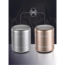 Eco Lounge Mini Alüminyum Tws Kablosuz Bluetooth Hoparlör – Yuvarlak Metal Tasarım, Yüksek Bas ve Taşınabilir Özellikler