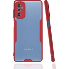 AKM Newface Samsung Galaxy M52 5g Kılıf Platin Silikon - Kırmızı