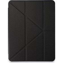 AKM Newface Apple iPad Pro 11 (2024) Kılıf Color Karbon Tablet Kılıfı - Siyah