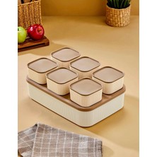 Organix Home 7'li Saklama Kabı Seti Capicino 6X325 ml 1x 5500 ml