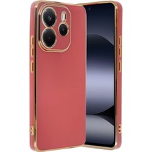 AKM Newface Xiaomi Redmi Note 14 4g Kılıf Volet Silikon - Kırmızı