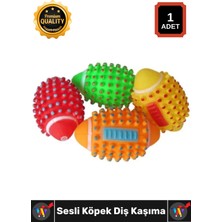 Wintoup #top Dayanıklı Isırmaya Dayanıklı Dikenli Tasarım Diş Temizleme Aparatı Sesli Köpek Diş Kaşıma Topu